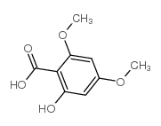 2-羟基-4,6-二甲氧基苯甲酸结构式
