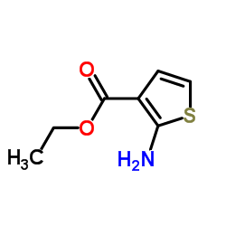 2-氨基噻吩-3-甲酸乙酯结构式