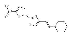 1-Piperidinamine,N-[[2-(5-nitro-2-thienyl)-4-thiazolyl]methylene]-结构式