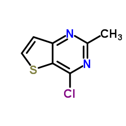 4-氯-2-甲基-噻吩[3,2-D]嘧啶结构式