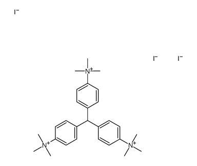 [4-[bis[4-(trimethylazaniumyl)phenyl]methyl]phenyl]-trimethylazanium,triiodide结构式