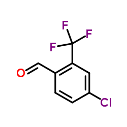4-氯-2-(三氟甲基)苯甲醛结构式