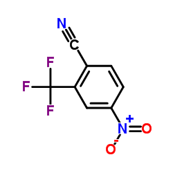 4-硝基-2-(三氟甲基)苯腈结构式