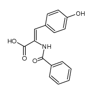 2-benzoylamino-3-(4-hydroxy-phenyl)-acrylic acid结构式