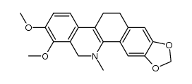 1,2-dimethoxy-12-methyl-5,6,12,13-tetrahydro-[1,3]dioxolo[4',5':4,5]benzo[1,2-c]phenanthridine结构式