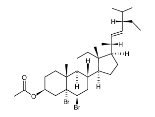 5α,6β-二溴雌蕊-3β-基3-乙酸酯结构式