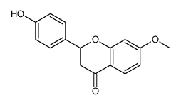 2-(4-hydroxyphenyl)-7-methoxy-2,3-dihydrochromen-4-one结构式