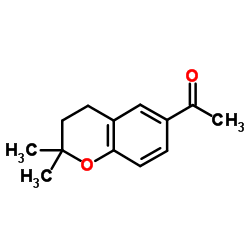 2,2-二甲基-6-乙酰基苯并二氢吡喃结构式