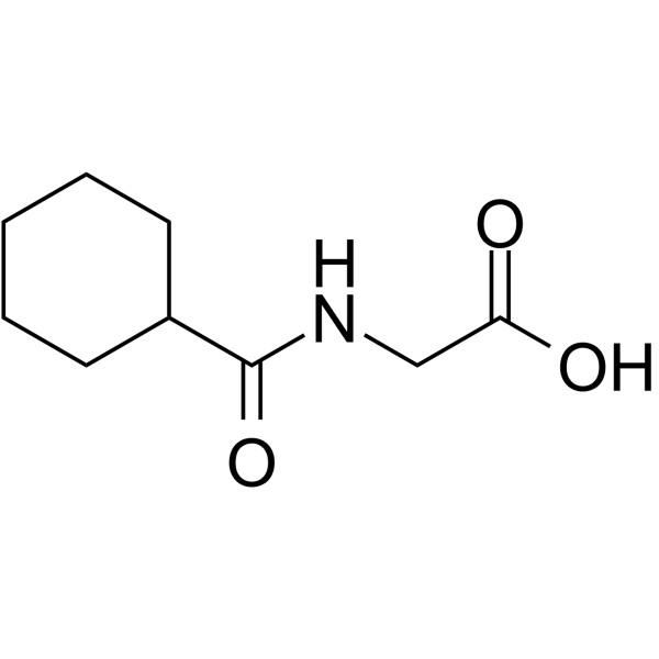 2-(cyclohexanecarbonylamino)acetic acid结构式