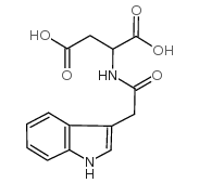 N-(3-吲哚基乙酰基)-DL-天冬氨酸结构式