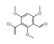 3-(1-cholorovinyl)-2,4,6-trimethoxy-benzaldehyde结构式