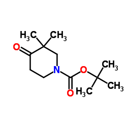1-BOC-3,3-二甲基-4-氧代哌啶结构式
