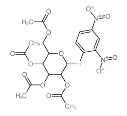 [3,4,5-triacetyloxy-6-(2,4-dinitrophenyl)sulfanyl-oxan-2-yl]methyl acetate结构式