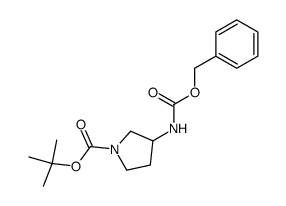 1-BOC-3-CBZ-氨基吡咯烷结构式