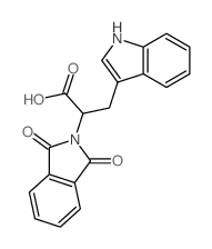 2-(1,3-dioxoisoindol-2-yl)-3-(1H-indol-3-yl)propanoic acid结构式