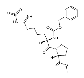 N&alpha;-Benzyloxycarbonyl-NG-nitro-L-arginyl-L-proline Methyl Ester结构式