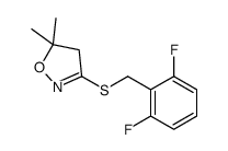 3-[(2,6-difluorophenyl)methylsulfanyl]-5,5-dimethyl-4H-1,2-oxazole结构式