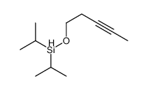 pent-3-ynoxy-di(propan-2-yl)silane结构式