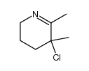5-chloro-5,6-dimethyl-2,3,4,5-tetrahydropyridine结构式