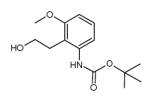 tert-butyl 2-(2-hydroxyethyl)-3-methoxyphenylcarbamate结构式