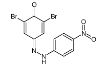 2,6-dibromo-4-[(4-nitrophenyl)hydrazinylidene]cyclohexa-2,5-dien-1-one结构式