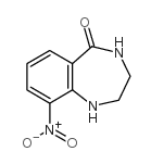 9-硝基-2,3,4,5-四氢-1H-1,4-苯并二氮杂-5-酮结构式
