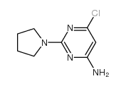 6-CHLORO-2-(1-PYRROLIDINYL)-4-PYRIMIDINAMINE结构式