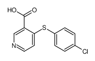 4-(4-chlorophenyl)sulfanylpyridine-3-carboxylic acid结构式