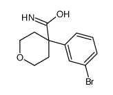 4-(3-bromophenyl)tetrahydro-2h-pyran-4-carboxamide结构式