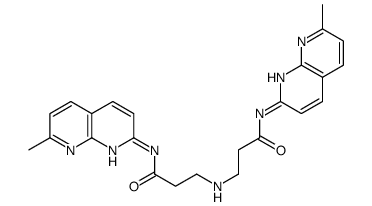 N-(7-methyl-1,8-naphthyridin-2-yl)-3-[[3-[(7-methyl-1,8-naphthyridin-2-yl)amino]-3-oxopropyl]amino]propanamide结构式