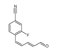 3-fluoro-4-(5-oxopenta-1,3-dienyl)benzonitrile结构式