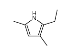 2-Ethyl-3,5-dimethyl-1H-pyrrole结构式
