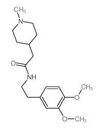 4-Piperidineacetamide,N-[2-(3,4-dimethoxyphenyl)ethyl]-1-methyl-结构式