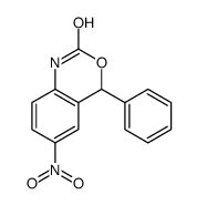 6-nitro-4-phenyl-1,4-dihydro-3,1-benzoxazin-2-one结构式