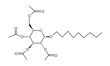 n-nonyl 2,3,4,6-tetra-O-acetyl-β-D-glucopyranoside结构式
