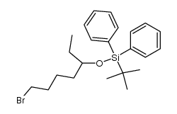 ((7-bromoheptan-3-yl)oxy)(tert-butyl)diphenylsilane结构式