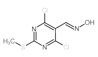 (NE)-N-[(4,6-dichloro-2-methylsulfanylpyrimidin-5-yl)methylidene]hydroxylamine结构式