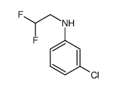 3-chloro-N-(2,2-difluoroethyl)aniline结构式