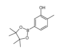 2-methyl-5-(4,4,5,5-tetramethyl-1,3,2-dioxaborolan-2-yl)phenol结构式