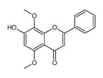 7-hydroxy-5,8-dimethoxy-2-phenylchromen-4-one结构式