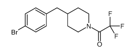 1-[4-[(4-bromophenyl)methyl]-1-piperidyl]-2,2,2-trifluoro-ethanon e结构式