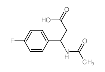 Beta-(乙酰基氨基)-4-氟苯丙酸结构式