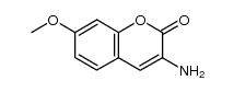 3-氨基-7-甲氧基-2H-1-苯并吡喃-2-酮结构式