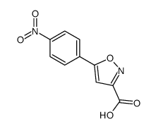 5-(4-硝基苯基)异噁唑-3-羧酸结构式
