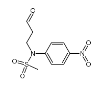 N-(4-nitrophenyl)-N-(3-oxopropyl)methanesulfonamide结构式