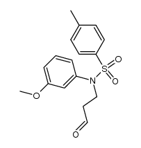 N-(3-methoxyphenyl)-4-methyl-N-(3-oxopropyl)benzenesulfonamide结构式