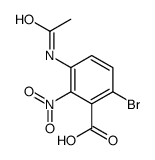 3-acetamido-6-bromo-2-nitrobenzoic acid结构式