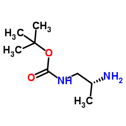 R-1-n-boc-1,2-丙二胺结构式