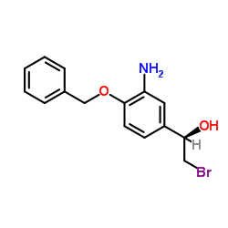 (R)-1-[3-氨基-4-(苄氧基)苯基]-2-溴乙醇结构式