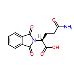 N-α-邻苯二酰-L-谷氨酰胺结构式
